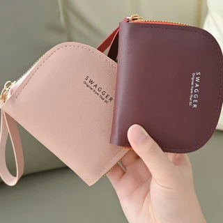 กระเป๋าสตางค์ใบสั้น ใส่เหรียญใส่บัตร ใส่หูฟังได้ มีสายคล้องมือ (GC-097)