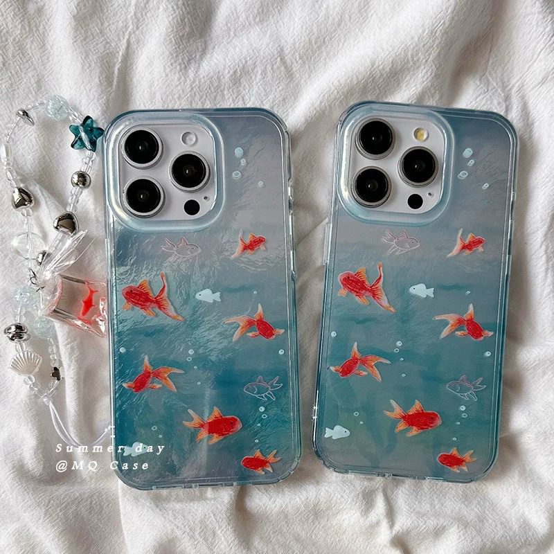 (Pre-Order) เคสปลาทองGoldfish with bubbles🐠🌊  เคสไอโฟน