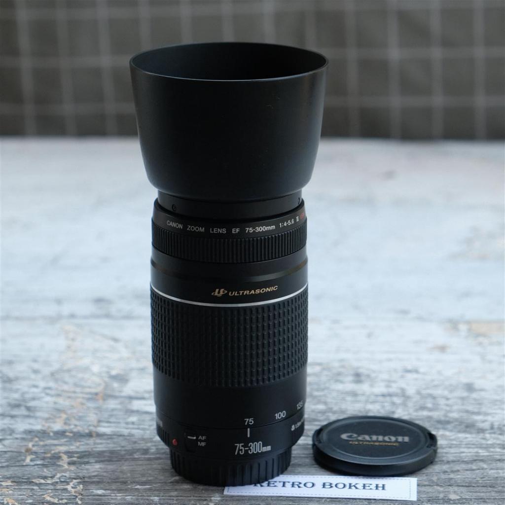 เลนส์ Canon EF 75-300mm f/4-5.6 III USM เลนส์ซูมเทเลโฟโต้ อเนกประสงค์ สวยสภาพดี ได้ครบชุด