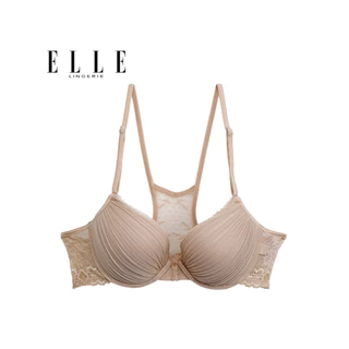 ELLE lingerie Moulded Bra Front-Close ยกทรงตะขอหน้ามีโครงเสริมฟองน้ำตกแต่งพลีท - LB7540