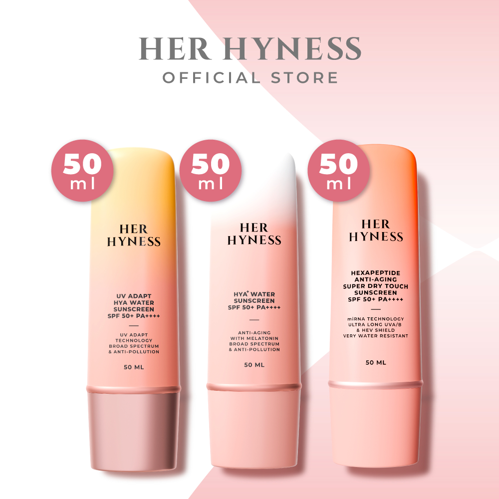 HER HYNESS SUNSCREEN 50ML SET เซตกันแดด 3 สูตร