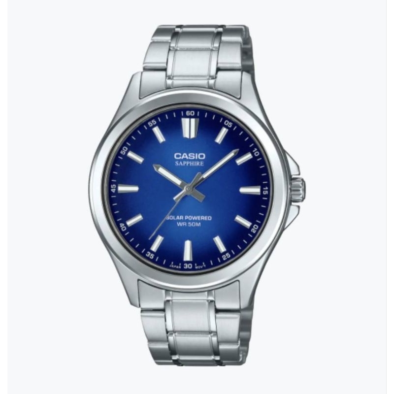 CASIO นาฬิกาข้อมือ รุ่น MTS-RS100D-1AV,MTS-RS100D-5AV,MTS-RS100D-2AV กระจกคริสตัลแซฟไฟร์ ของแท้