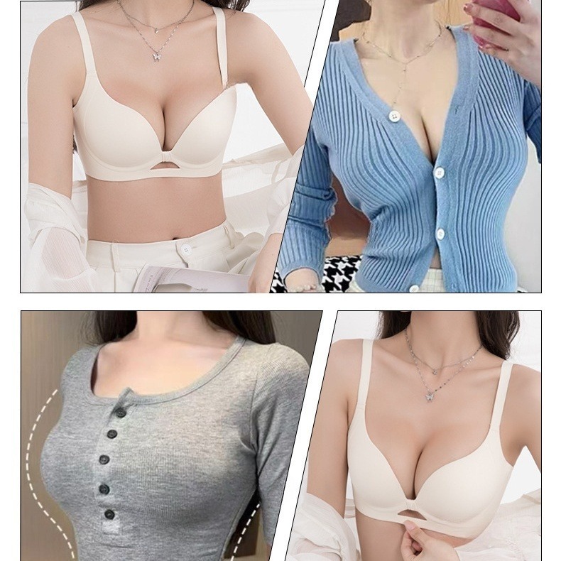 Bmme👙 บราคาชุดชั้นในไร้ขอบและไร้ตะเข็บ ยกทรงยกทรงเต้านม การออกแบบแบบโปร่งช่วยเพิ่มรูปทรง นุ่มและสบาย ไม่เลื่อนหลุด - รูปที่ 3