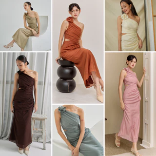 Tangerines - Calla lily one shoulder dress ชุดเดรส ออกงาน