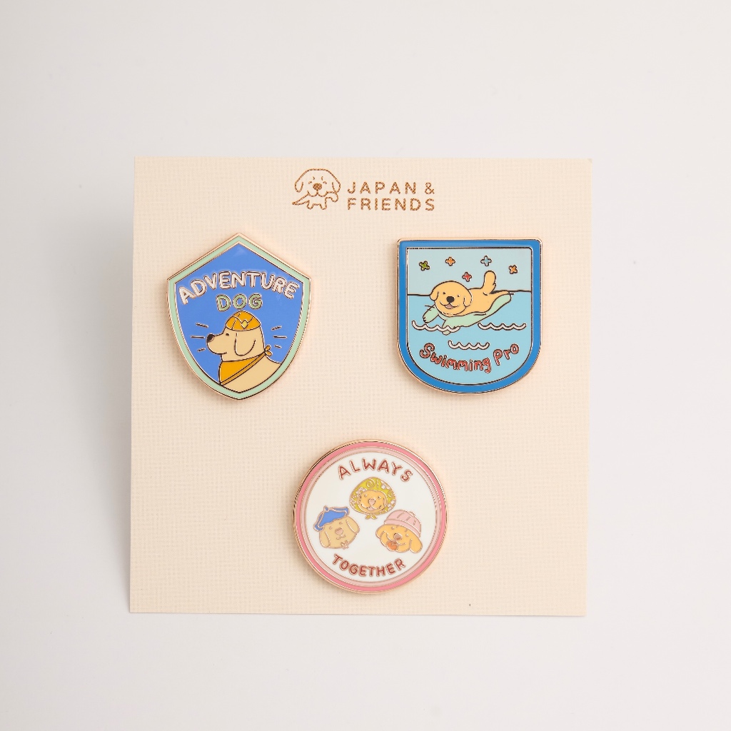 Set 3 ชิ้น Metallic Pin Set Always Together พินปักหมวก ปักกระเป๋า ของตกแต่ง