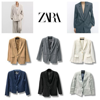 Zara Basics (ฌ/1) เสื้อสูท เบลสเซอร์ Blazers ผู้หญิง มือหนึ่…