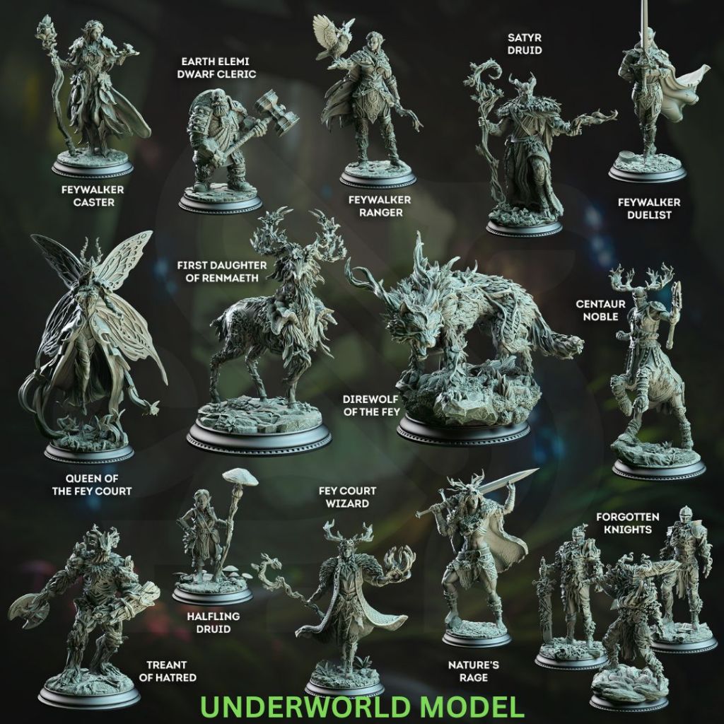 Dnd miniature - The Fey Court -  โมเดล Dnd miniatures [Made to order ส่งพัสดุใน 1-3วัน]