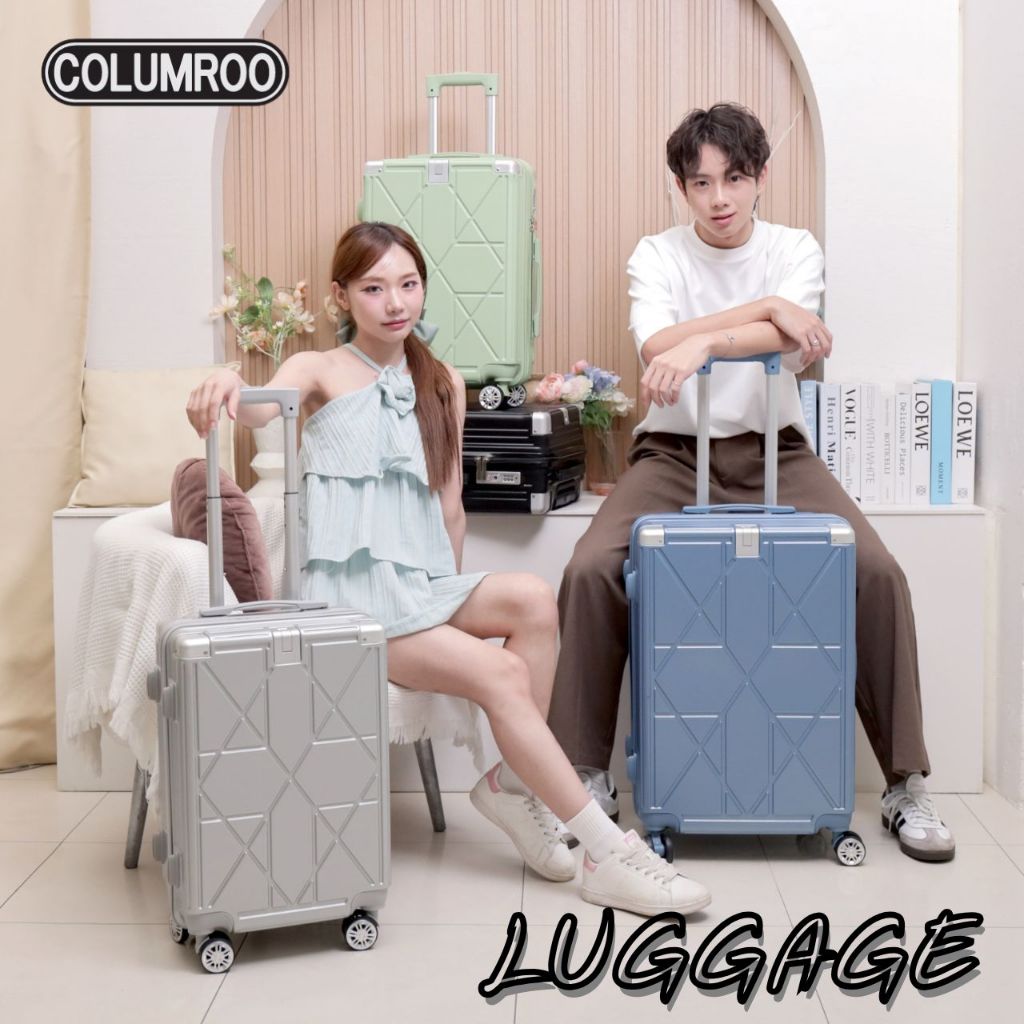 COLUMROO กระเป๋าเดินทางล้อลาก เฟรมซิป  TSA LOCK มีที่ห้อยสัมภาระด้านหน้า วัสดุ ABS ผสม PC  BF88