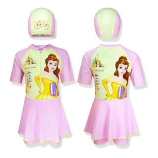 Disney Princess ชุดว่ายน้ำเด็กหญิง ลายการ์ตูนเจ้าหญิง จาก NA…