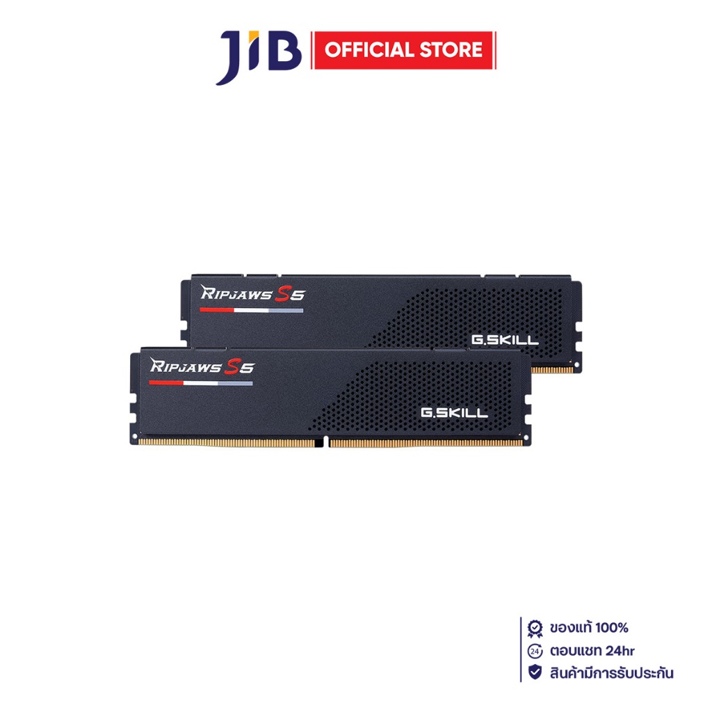 32GB (16GBx2) DDR5 5200MHz RAM (หน่วยความจำ) G.SKILL RIPJAWS S5 (MATTE BLACK) (F5-5200J4040A16GX2-RS