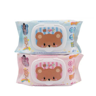 Kuma คุมะ ทิชชู่เปียก 40แผ่น (คละสี)