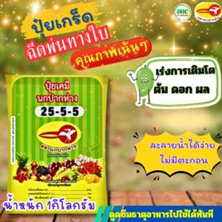 ปุ๋ยเกร็ดเร่งลำต้น 25-5-5  ตรานกปากห่าง ขนาด 1 กก เร่งลำต้น …