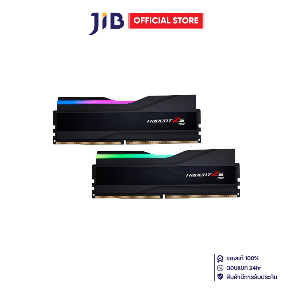 32GB (16GBx2) DDR5 6000MHz RAM (หน่วยความจำ) G.SKILL TRIDENT Z5 RGB (MATTE BLACK) (F5-6000J3636F16GX