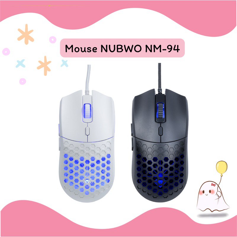 เมาส์ไร้เสียง Nubwo NM-94m MURDERER มีมาโคร ประกันศูนย์ 1 ปี (เก็บกล่อง)