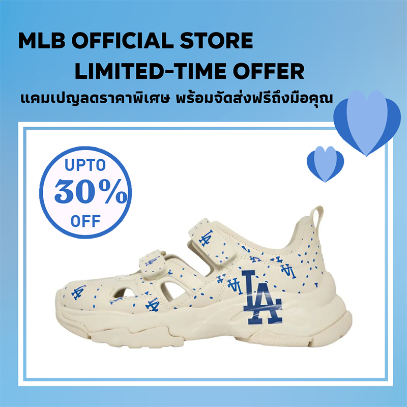 ของแท้ 100% MLB Sandal รองเท้า Chunky Mask Street Style Logo EVA รองเท้าแตะ MLB รองเท้า