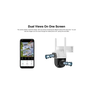 Vstarcam CB622DR กล้องWifi กล้องวงจรปิด Dual Lens โซล่าเซลล์ มีแบตในตัว ภายนอก กันน้ำ