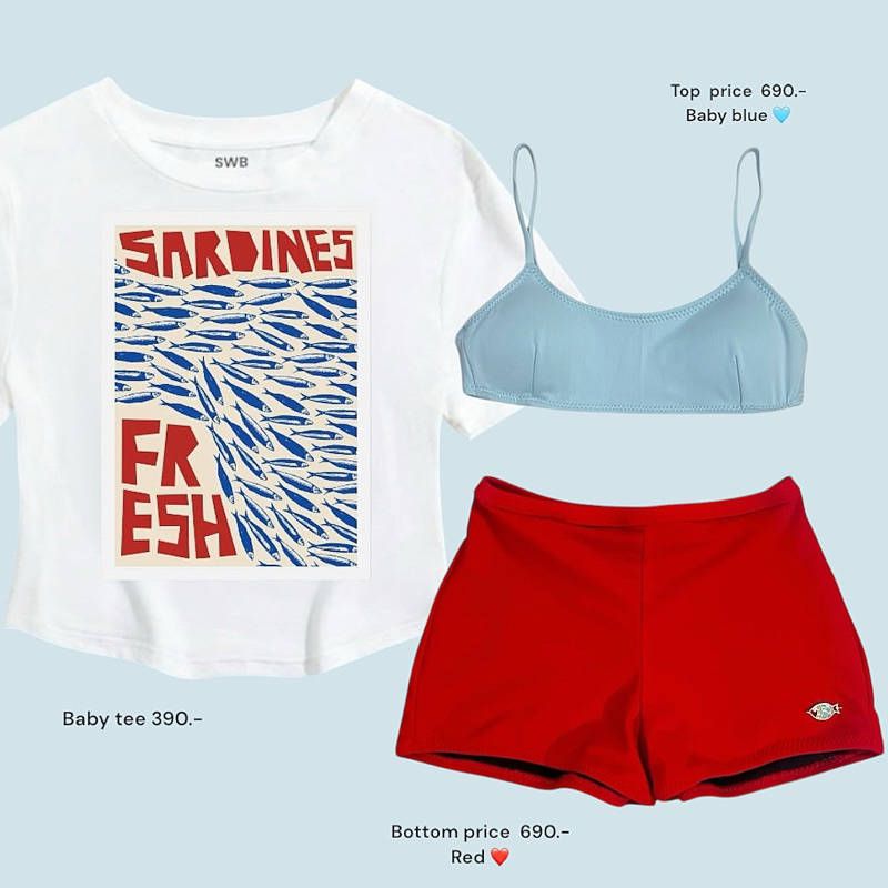 Curved bra Pear🍐 + shorts swim Black 🖤