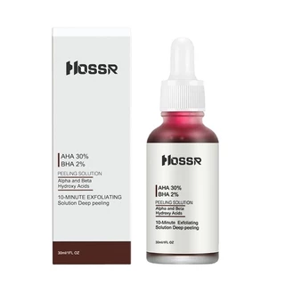 มาส์กแดง หน้าใส AHA HOSSR AHA 30% + BHA 2% ผลิตภัณฑ์ดูแลผิวหน้า กําจัดสิว ควบคุมความมัน 30 มล.