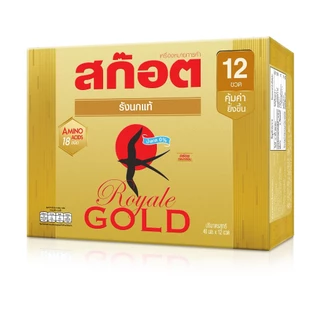 Scotch สก๊อต รังนกแท้ รอเยล โกลด์ น้ำตาล 0% 40 มล. (แพ็ก 12 ขวด) จำนวน 1 แพ็ก 燕窝 Bird's nest