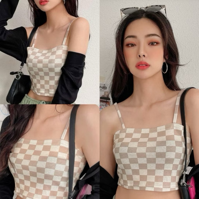 ส่งต่อ Dazy เสื้อสายเดี่ยว ลายตาราง