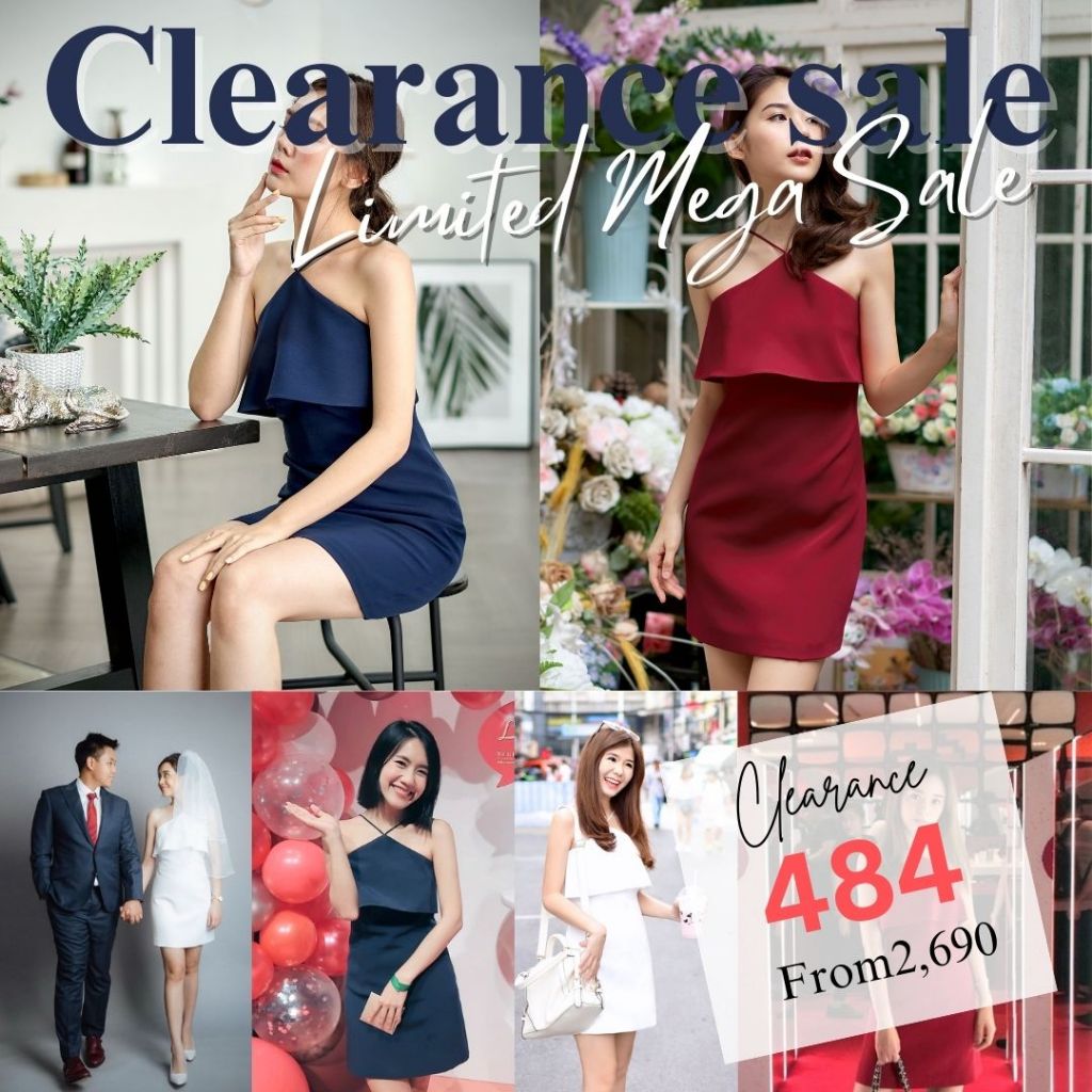Clearance Sale 70-80% - EL0301 Bella Dress ชุดใส่เที่ยว ชุดออกงาน ชุดเพื่อนเจ้าสาว