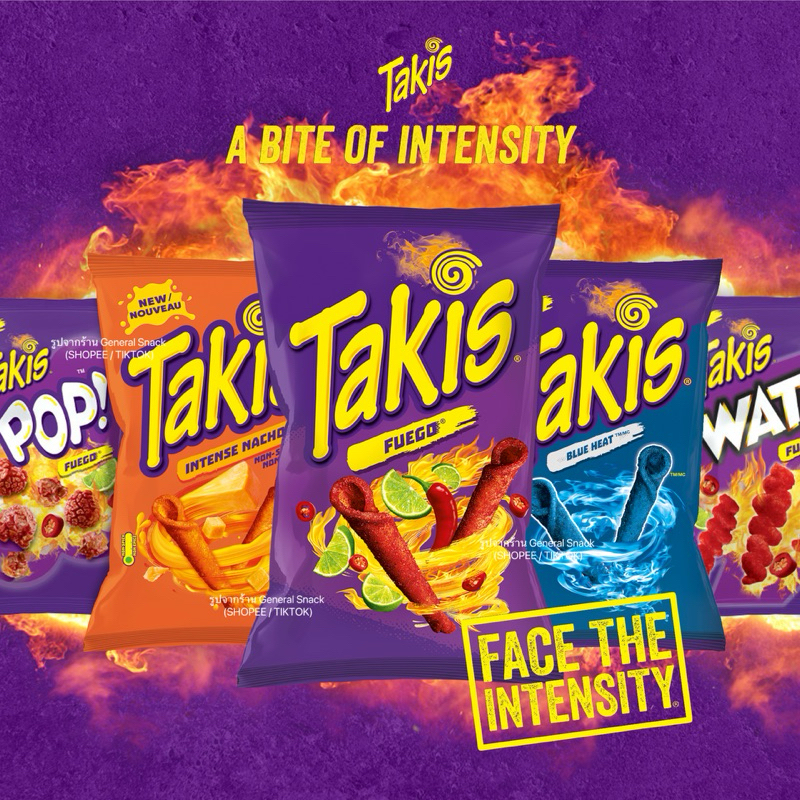 ขนมอบกรอบ Takis Fuego Tortilla Chips รสชาติจัดจ้าน