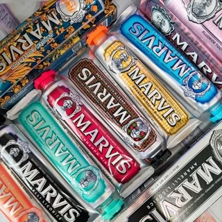 🔥ของแท้ฉลากไทย🔥Marvis​ toothpasteยาสีฟันมาร์วิส​ มีหลายสูตร​ Marvis smoker whitening,sensitive gum,Marvis Whitening mint