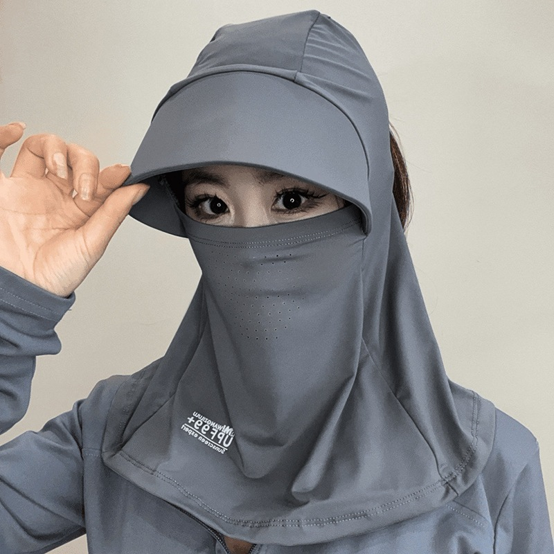 หมวกโม่งกันแดด2IN1 โม่งคลุมหัวกันแสงUV99% สไตล์เกาหลี ผ้าเรย่อนใส่แล้วเย็น พร้อมส่งไวจากไทย