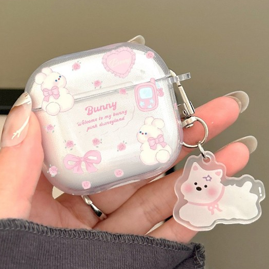 🎉จัดส่งจากกรุงเทพ🎉AirPods 4 Pro2 Pro 3 2 1 cute ลูกสุนัข ins สไตล์ Case กรณีปลอกสําหรับ AirPods 4 1/2 gen3 TPU กันตก 519