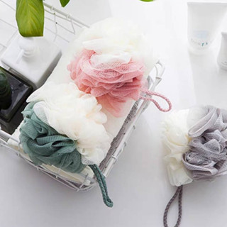 ใยฟองน้ำขัดตัว สีทูโทน มีสองสีในอันเดียว ใยฟองน้ำอาบน้ำ จัดส…