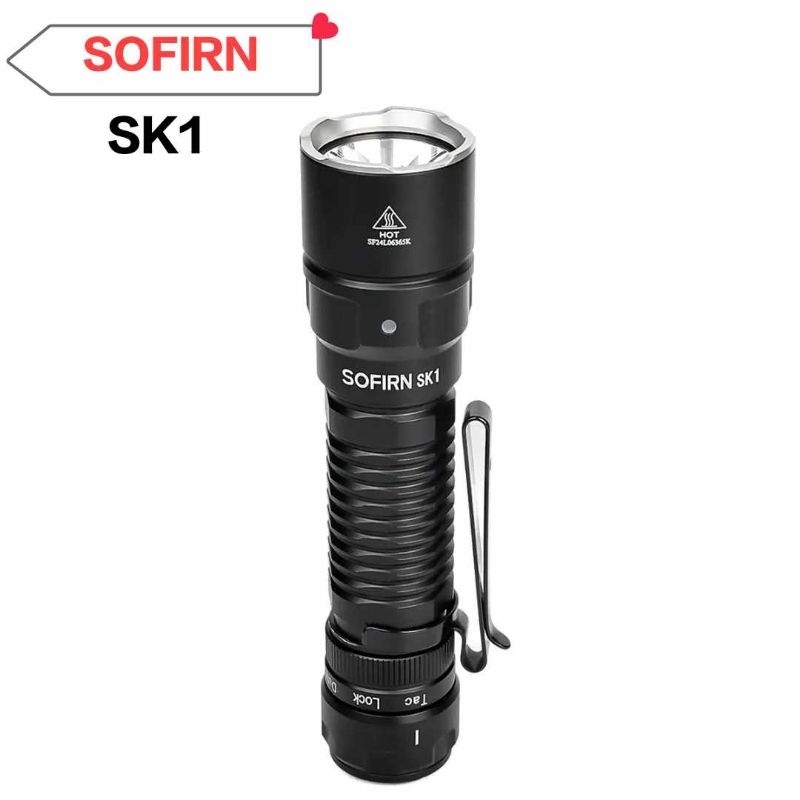 Sofirn SK1 ไฟฉาย LED 1300 ลูเมน ไฟฉายแบบปรับความสว่างได้ แบตเตอรี่ 18650
