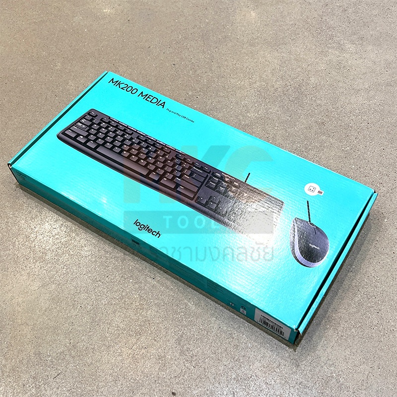 Logitech คีย์บอร์ด + เม้าส์ รุ่น MK200