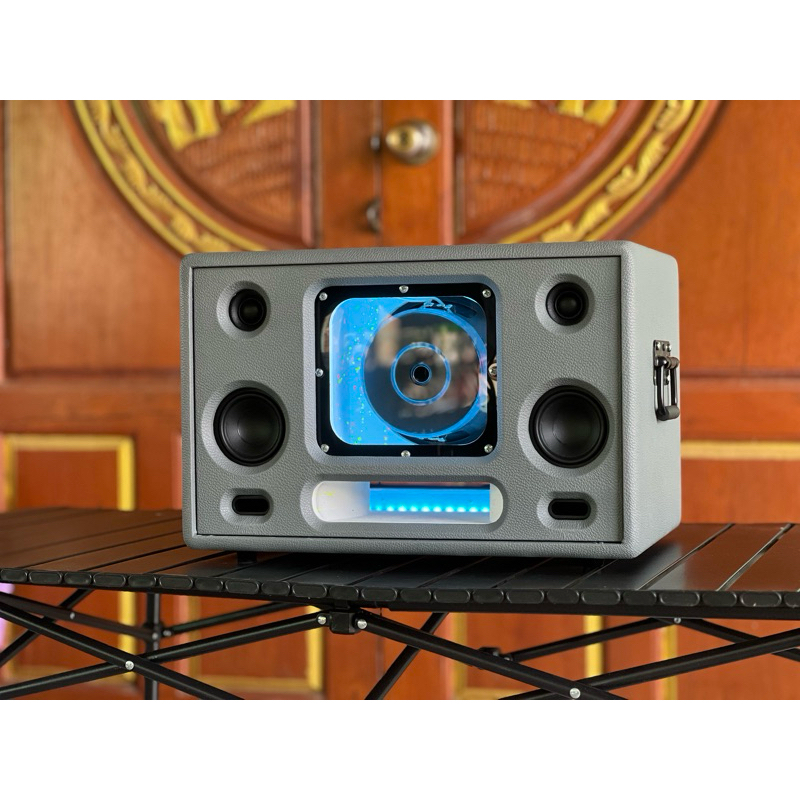 ลำโพงบลูทูธ แบนพาส 6.5 นิ้ว ว้อยคู่ 200 วัตต์ เลือกสีได้ เสียงดี แบตอึด เบสแน่น