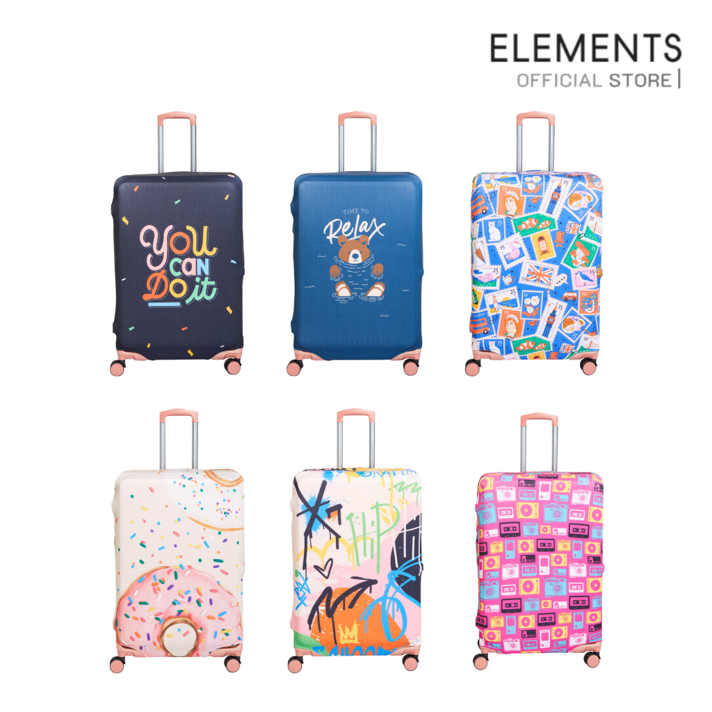 ELEMENTS ผ้าคลุมกระเป๋าเดินทาง ผ้าไนลอน น้ำหนักเบา พกพาสะดวก ม้วนพับเก็บได้ ถอดและสวมใส่ง่าย กันน้ำ