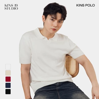 KINS | เสื้อโปโลคอปกแขนสั้น ไม่มีกระดุม มีทั้งหมด 5 สี 4 ไซส์ เสื้อคริสมาสต์ (KN124)