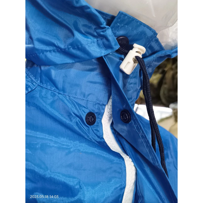 ชุดกันฝนเสื้อและกางเกง มีฮูด ซิปและกระดุม ผ้า PVC thumbnail 9