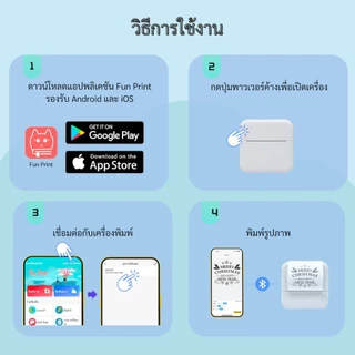 เครื่องปริ้นพกพา เครื่องปริ้นสติ๊กเกอร์ Printer wifi ไร้หมึก พิมพ์ที่อยู่ ไฟล์ ป้าย บาร์โค้ด ฉลาก แถมกระดาษสติกเกอร์