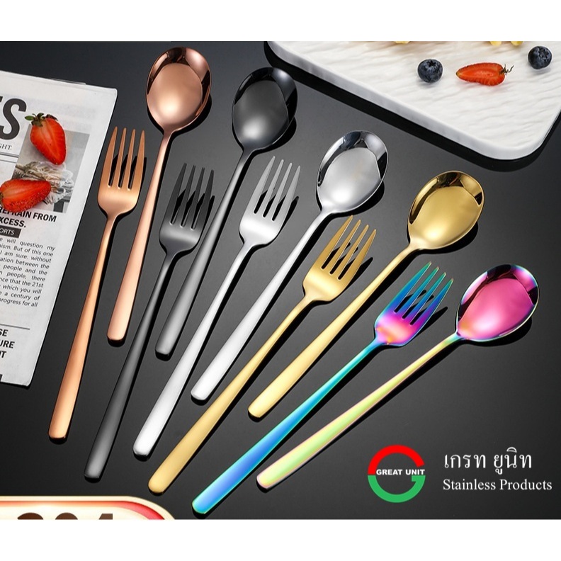 ช้อนส้อม ช้อนส้อมเกาหลี ช้อนทานข้าว SUS 304