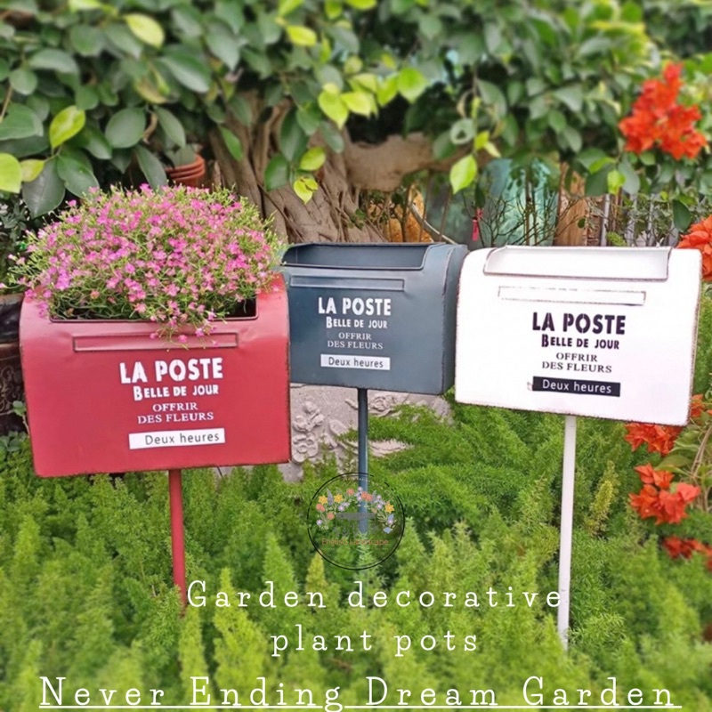 Garden decorative plant pots กระถางต้นไม้แบบตู้จดหมาย
