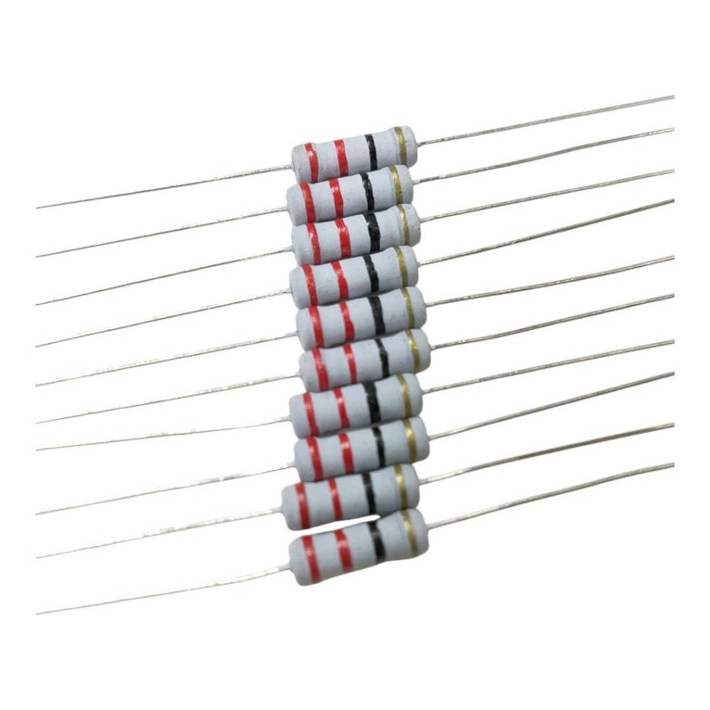 10pcs ตัวต้านทาน 1 วัตต์  5% ฟิล์มโลหะออกไซด์ metal filmoxide  1W 4.7 1K 10K 220 120k 10 22 2.2 10K 100K resister