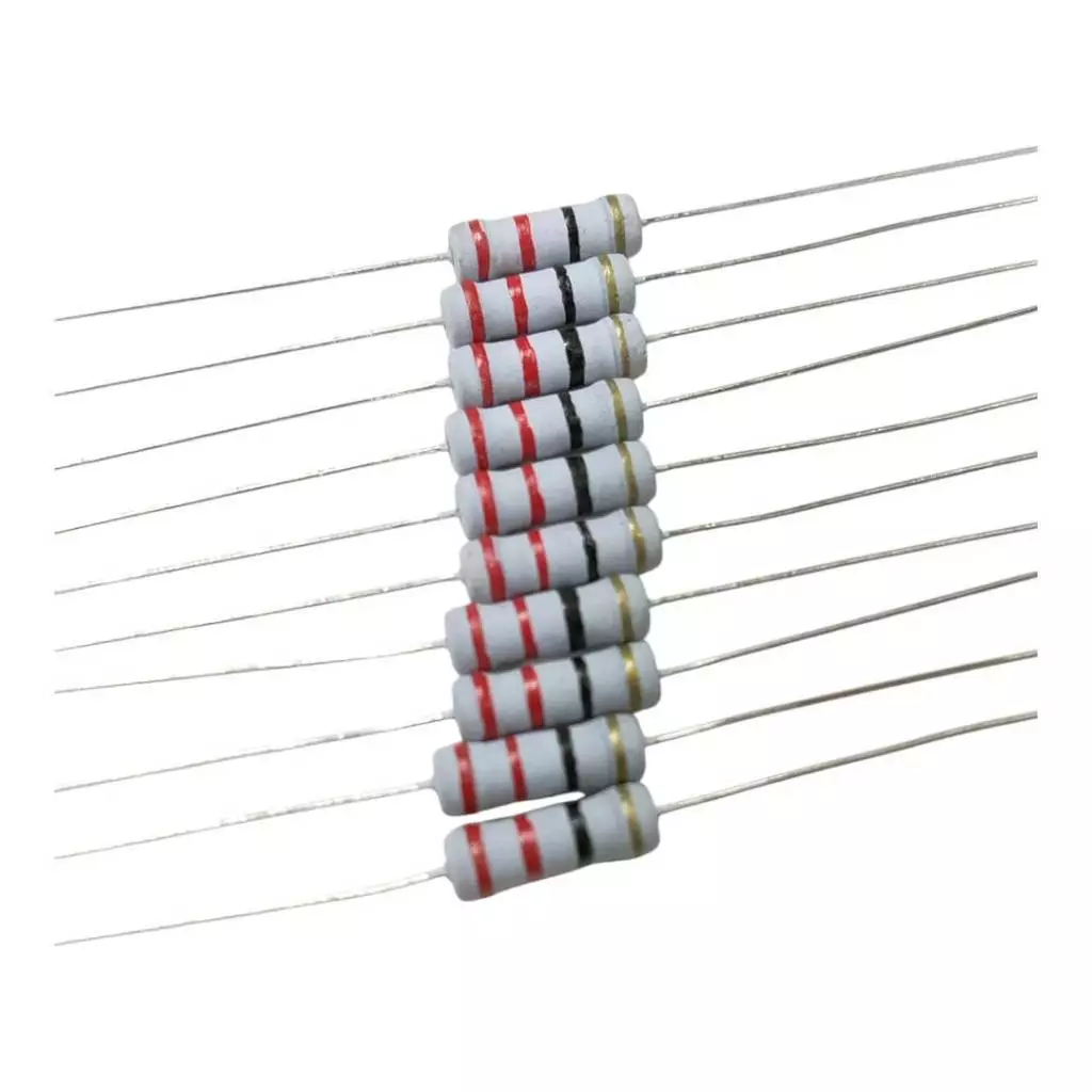 10pcs ตัวต้านทาน 1 วัตต์ 5% ฟิล์มโลหะออกไซด์ metal filmoxide 1W 4.7 1K 10K 220 120k 10 22 2.2 10K 100K resister