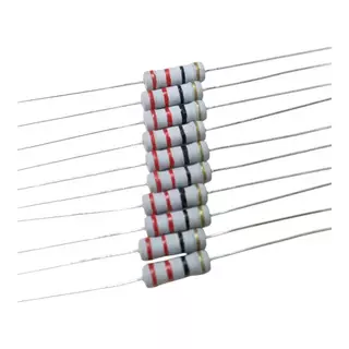 10pcs ตัวต้านทาน 1 วัตต์ 5% ฟิล์มโลหะออกไซด์ metal filmoxide 1W 4.7 1K 10K 220 120k 10 22 2.2 10K 100K resister