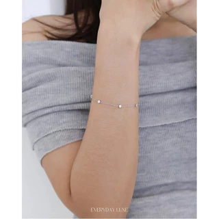A.piece กำไล Everyday Luxe collection (waterproof) : [stainless steel] Classic mini crystal bracelet
