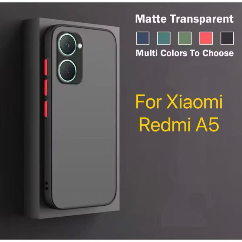 [ตรงรุ่น] เคส ปุ่มสีผิวด้าน สำหรับ RedmiA5 Poco C71 เคสโทรศัพท์กันกระแทก ฟิล์ม เลนส์กล้อง