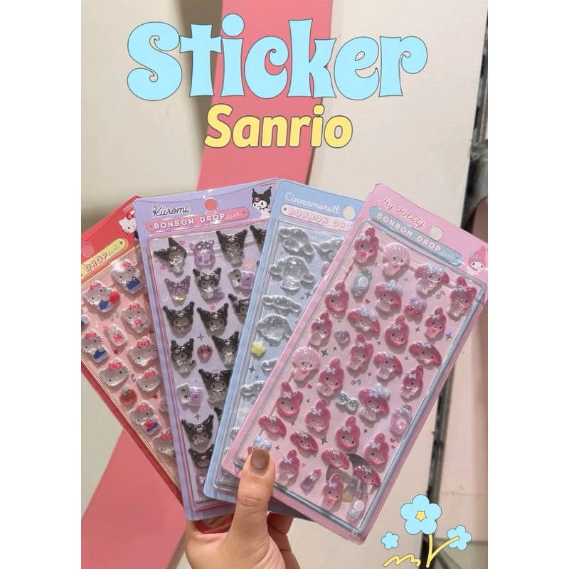 BONBON DROP 🇯🇵 Sticker 3D Sanrio สติ๊กเกอร์นูน พร้อมส่ง