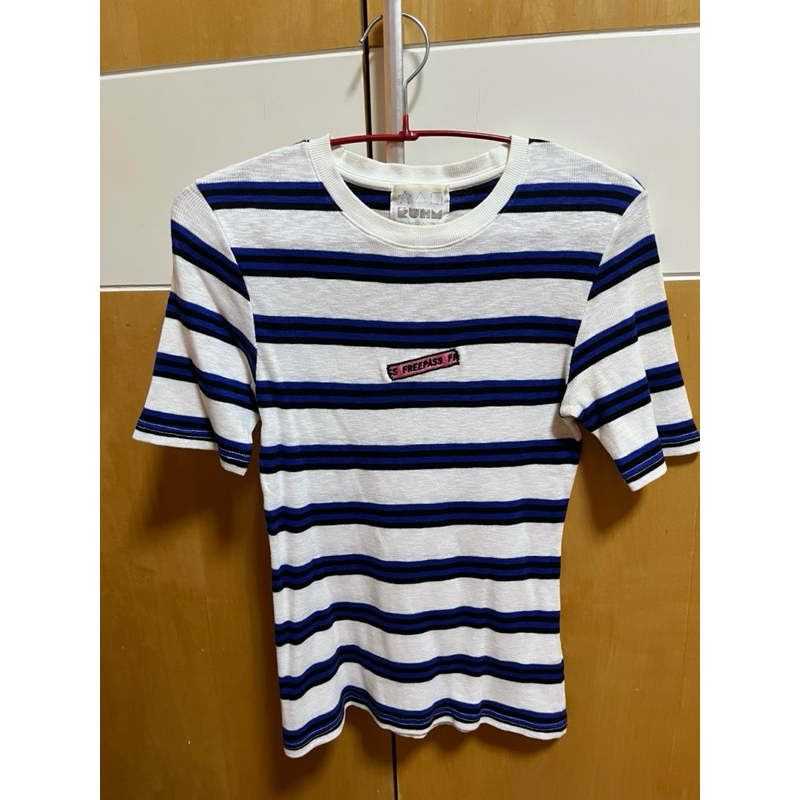 เสื้อมือสองลายขวาง freesize (ALand) สภาพดี