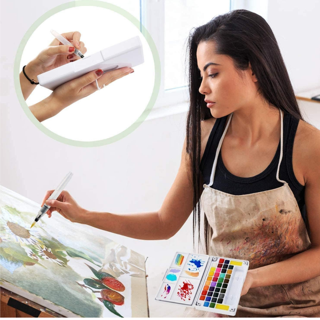 Art Nation SOLID WATERCOLOR สีน้ำตลับ อาร์ทติส original พร้อมพู่กันแทงค์ ในชุด ชุดสีน้ำ RUJI ราคา ถูกที่สุด ดีลบีเคเค รูปภาพหลัก