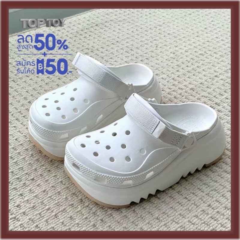 【พร้อมส่งของแท้💯】Crocs รองเท้า EVA/white ทั้งชาย และหญิงสามารถสวมใส่มัน