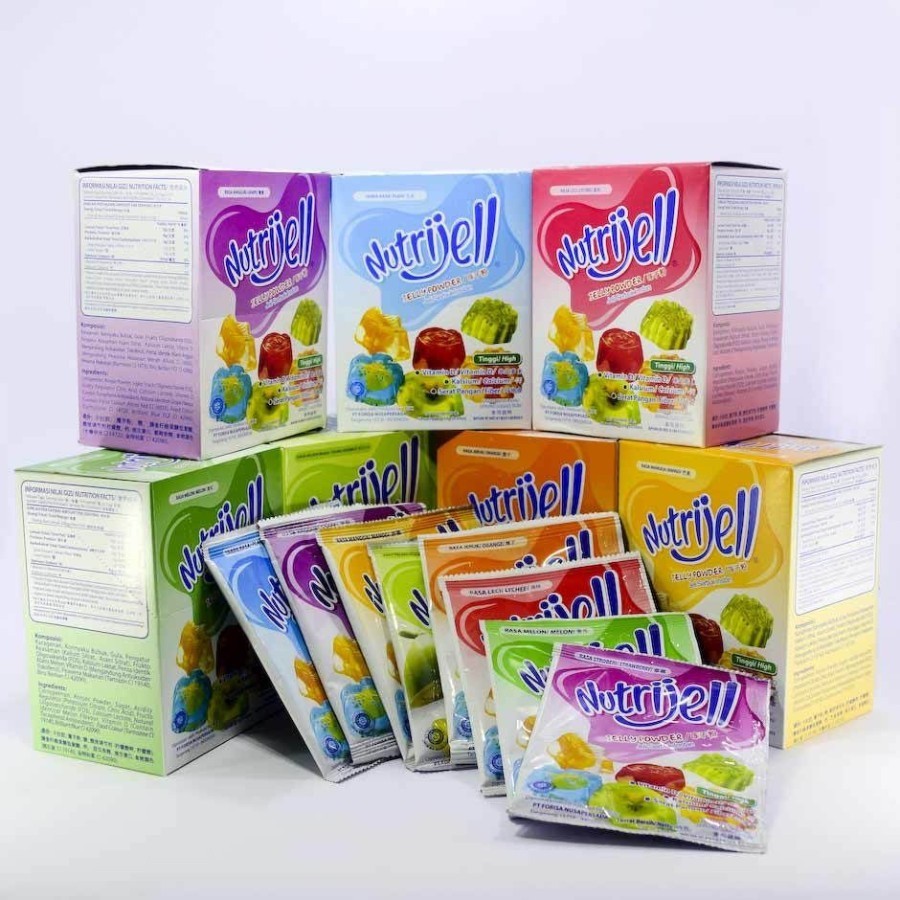 พร้อมส่งจากไทย ผงเยลลี่ รสผลไม้ ผงวุ้น ผงเจลลี่ ผงวุ้นอินโด สำเร็จรูป Nutrijell