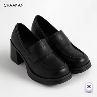 CHAAKAN [นำเข้าเกาหลี 100%] O'Connell Heel Loafers โลฟเฟอร์ส้นสูงผู้หญิง ส้น 7ซม. ทรงมั่นคง ใส่ทำงาน ไม่กัดเท้า